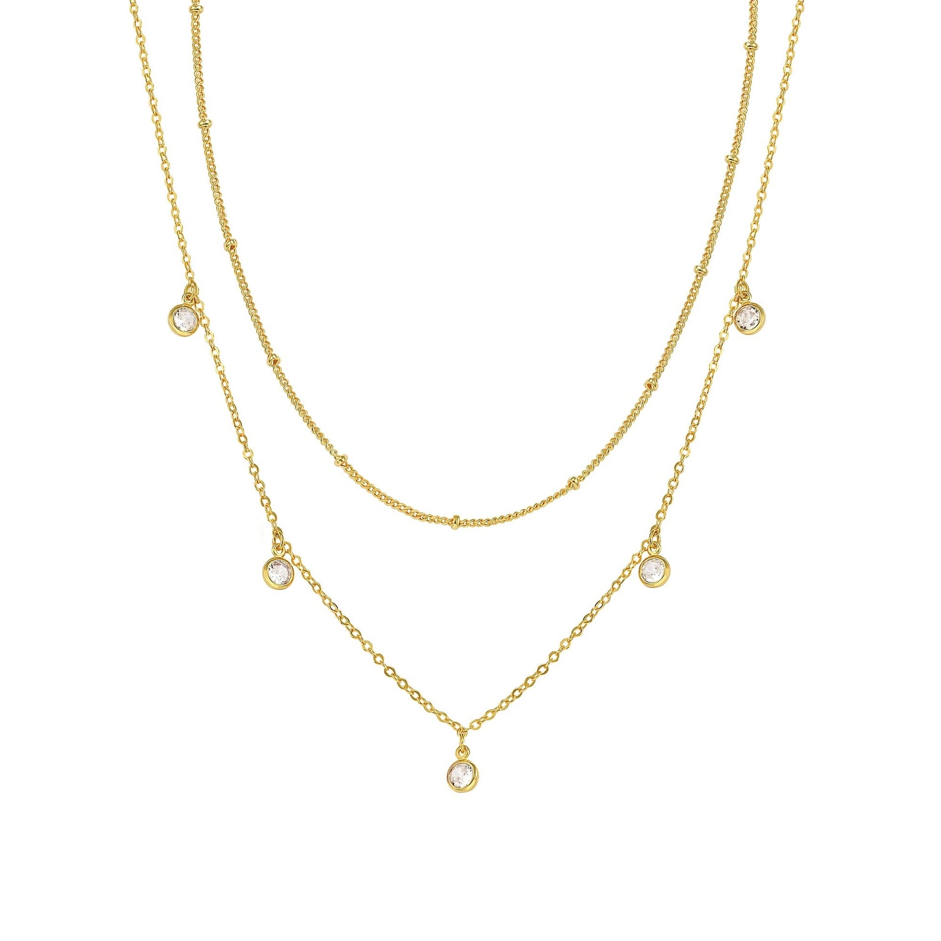Della — Layered Drop Necklace