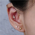 Genevieve — Geometric Drop Earrings
