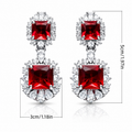 Clementine — Red Halo Drop Earrings