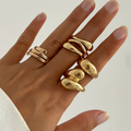 Juno — Stackable Dainty Band Ring Set (Set of 3)
