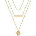 Vivienne — Bar & Coin Layered Necklace