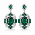 Flora — Emerald Drop Earrings