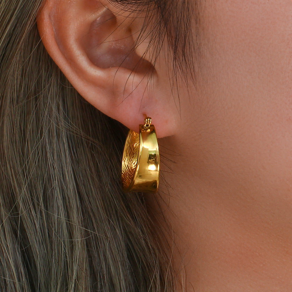 Lena — Chunky Gold Huggie Hoops