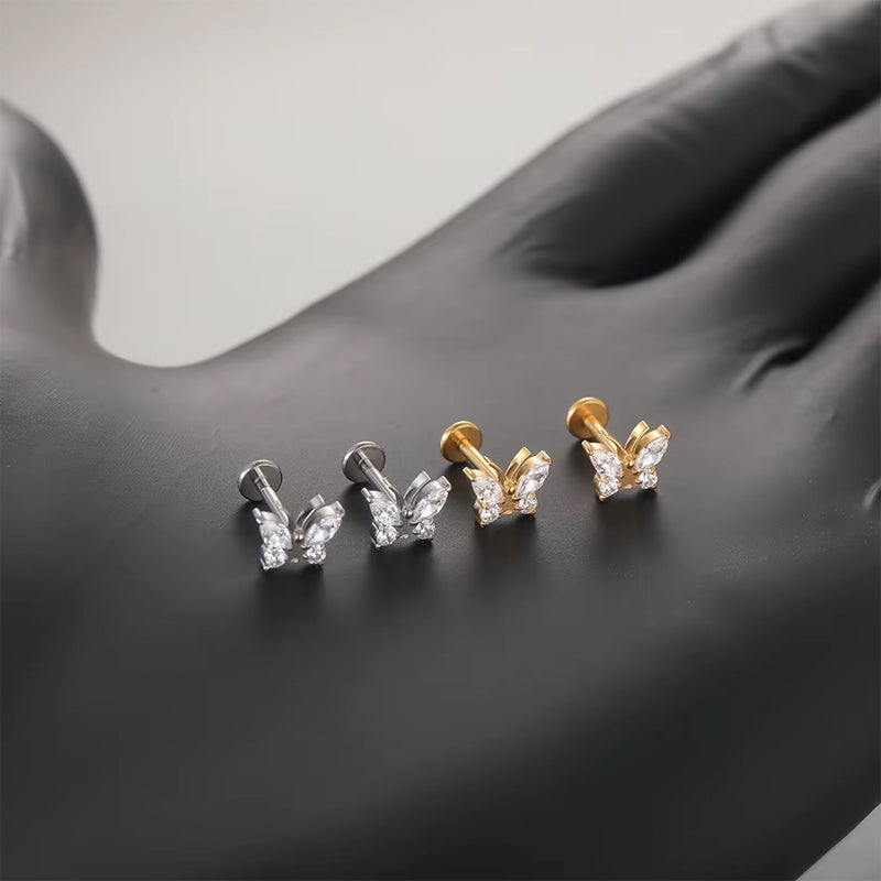 Halle — Butterfly Stud Earrings