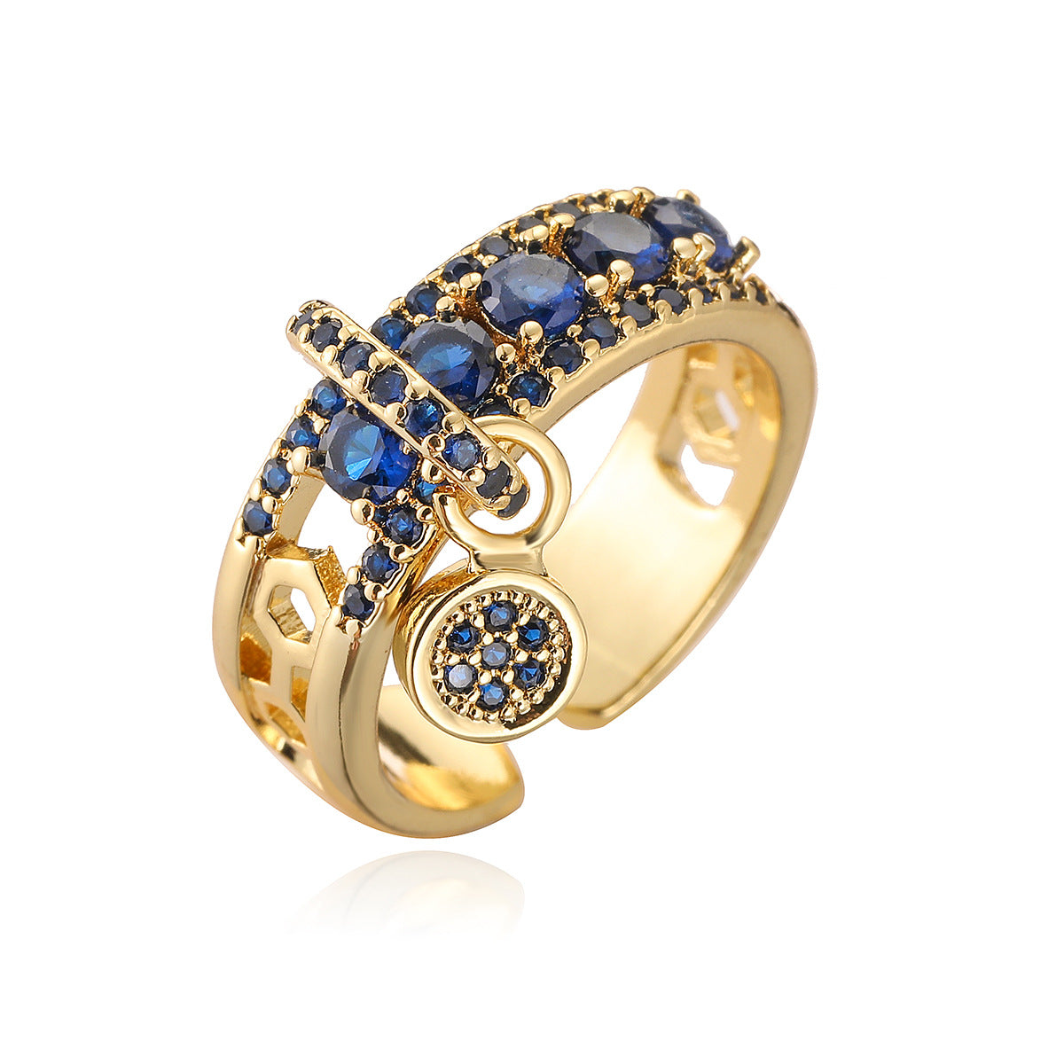 Astrid — Geometric CZ Open Ring