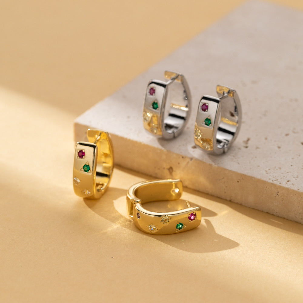 Greer — Square Zircon Studs