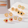 Cassia — Rainbow CZ Stud Earrings