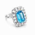 Cordelia — Topaz Halo Ring