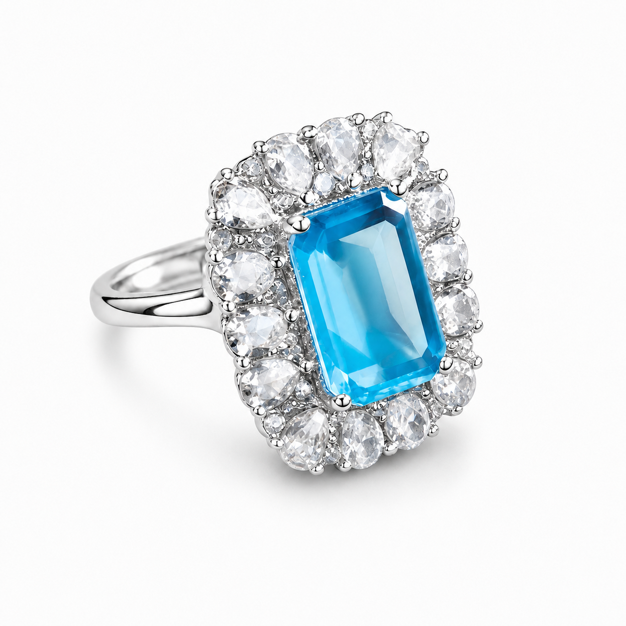 Cordelia — Topaz Halo Ring